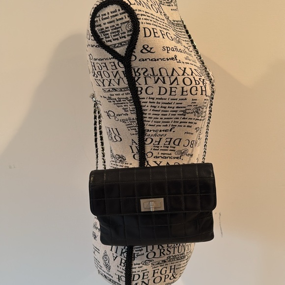 🔥❤️ CHANEL CHOCOLATE BAR 2.55 LAMBSKIN FLAP CLUTCH/WAIST BAG 🔥❤️ - Picture 5 of 16